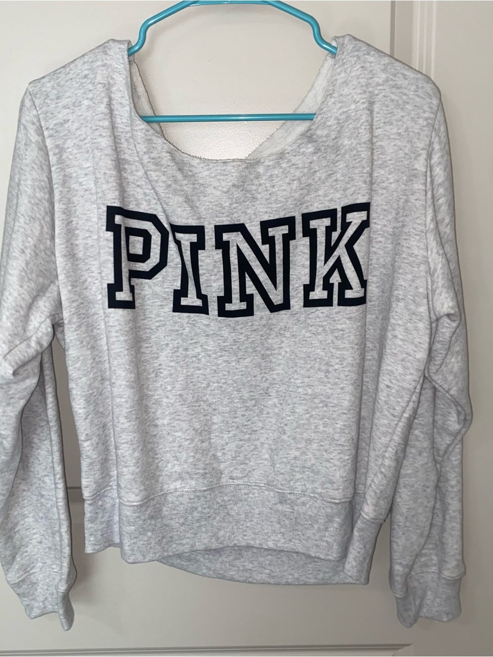 NWT PINK Victoria's Secret Heather Grey Crewneck Sweatshirt